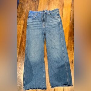 Veronica Beard Taylor Cropped Wide-Leg Jean